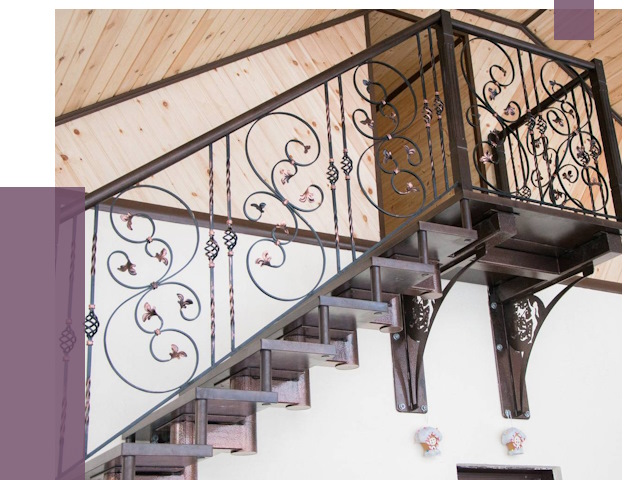 Кованые лестницы в Сосновоборске от 80691 руб. под ключ