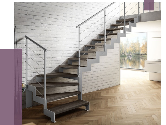 Г-образные лестницы под ключ в Сосновоборске от 37501 руб. | ПРОЛЁТ-Ссб