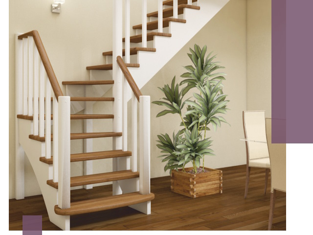 Г-образные лестницы под ключ в Сосновоборске — изготовление и монтаж