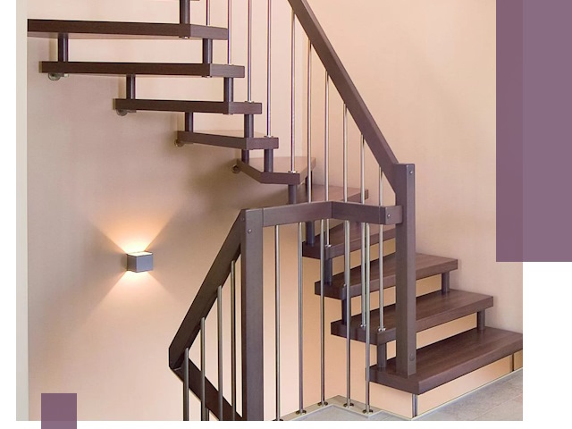 Изготовление лестниц на больцах в Сосновоборске под ключ