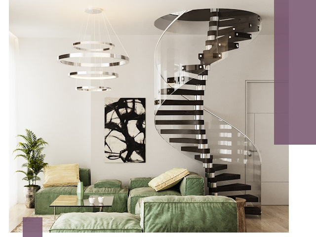 Лестницы для двухуровневой квартиры в Сосновоборске — изготовление и монтаж