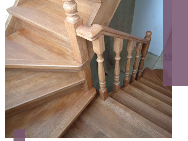 Дубовые лестницы под ключ в Сосновоборске: изготовление и монтаж