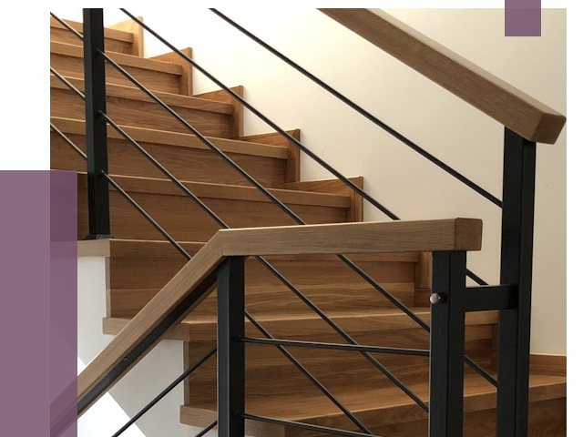 Обшивка металлической лестницы деревом в Сосновоборске от 4397 руб. 