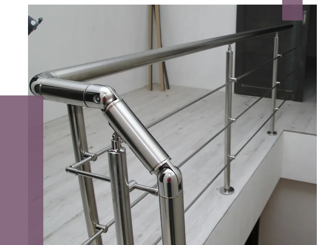 Перила из нержавеющей стали в Сосновоборске от 9104 руб. под ключ | ПРОЛЁТ-Ссб