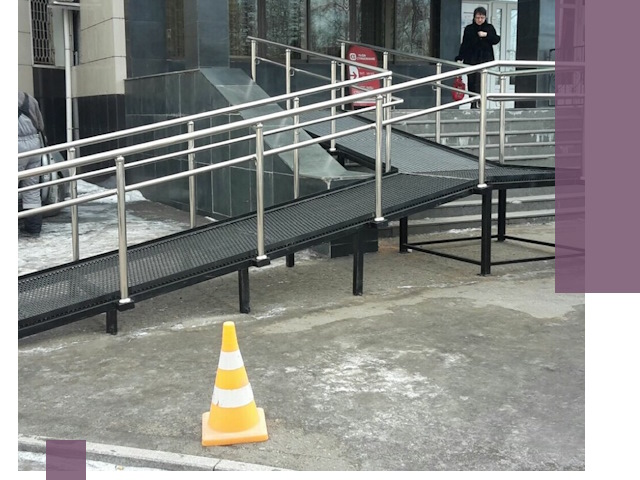 Стационарные пандусы под ключ в Сосновоборске — изготовление и монтаж