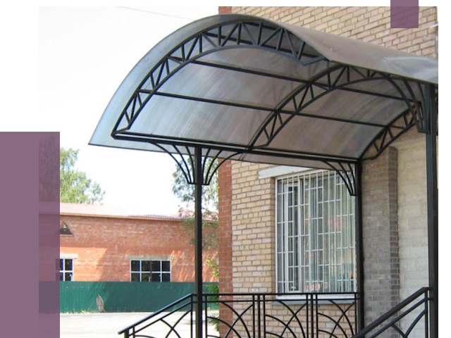 Металлические навесы и козырьки в Сосновоборске от 12931 руб.