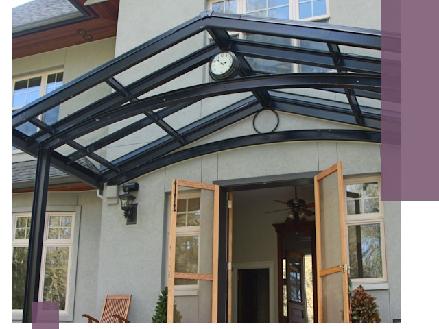 Изготовление и монтаж навесов и козырьков в Сосновоборске