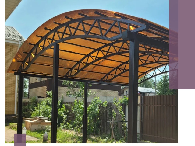 Изготовление навесов под ключ в Сосновоборске из качественных материалов