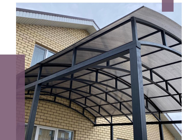 Монтаж козырьков в Сосновоборске от 11638 руб. | ПРОЛЁТ-Ссб