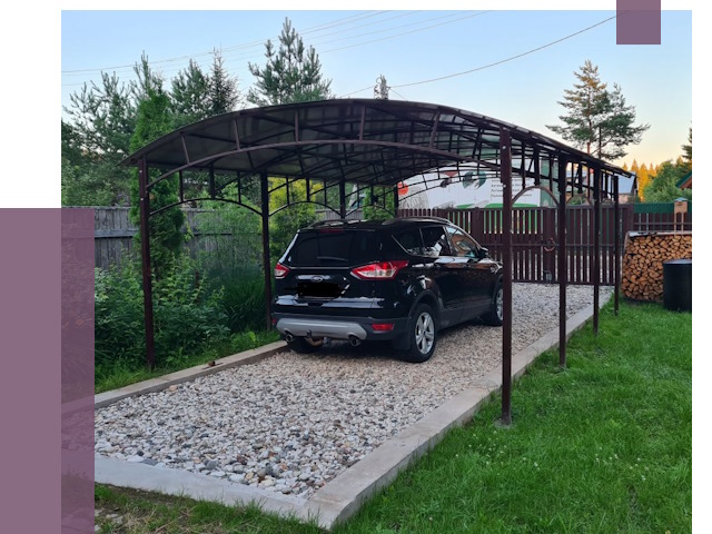 Навесы для автомобиля в Сосновоборске от 13293 руб.  | ПРОЛЁТ-Ссб