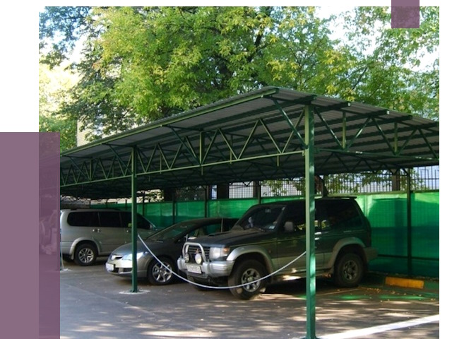 Навесы для парковки в Сосновоборске от 81208 руб. заказать | ПРОЛЁТ-Ссб
