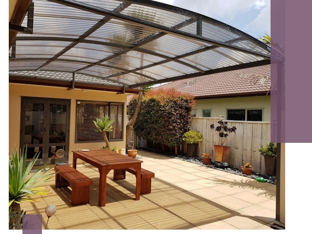 Навесы во двор под ключ в Сосновоборске — изготовление и монтаж