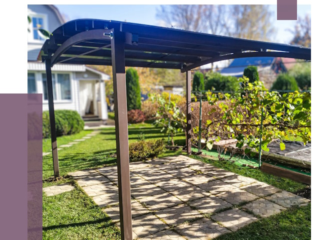 Навесы для дачи в Сосновоборске от 12880 руб. под ключ — ПРОЛЁТ-Ссб