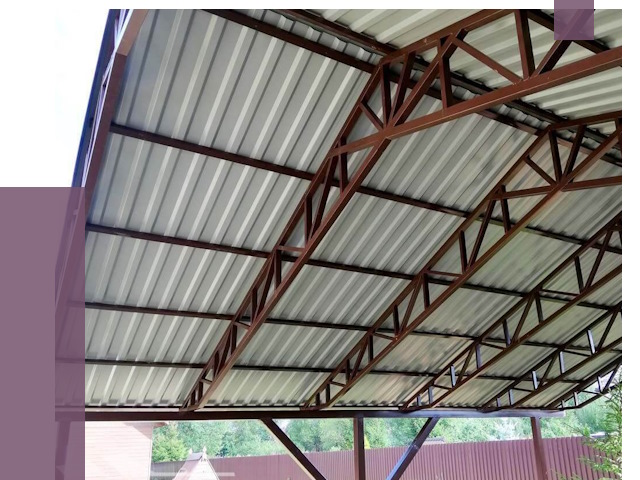 Навесы из профнастила в Сосновоборске от 7448 руб. | ПРОЛЁТ-Ссб