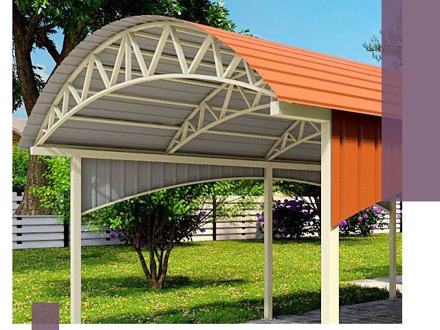 Навесы из профнастила под ключ в Сосновоборске — установка и монтаж