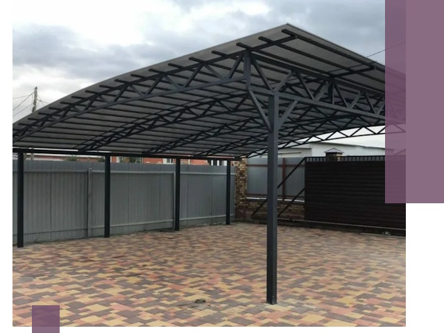 Металлические навесы под ключ в Сосновоборске — изготовление и монтаж