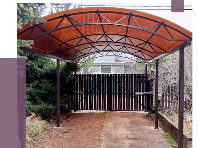 Арочные навесы в Сосновоборске от 12880 руб. — изготовление и монтаж | ПРОЛЁТ-Ссб