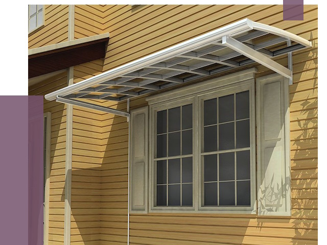 Козырьки над окнами в Сосновоборске от 7707 руб. — монтаж, покупки | ПРОЛЁТ-Ссб