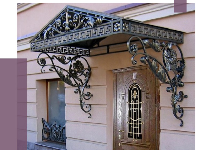 Кованые козырьки в Сосновоборске под ключ от 12880 руб. — ПРОЛЁТ