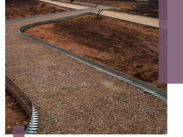 Металлические бордюры под ключ в Сосновоборске — изготовление и монтаж