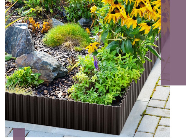 Металлические бордюры для клумб в Сосновоборске — производство и монтаж