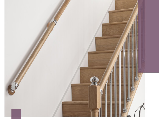 Пристенные поручни из стали и нержавейки под монтаж в Сосновоборске